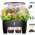DRYADES Hydroponic Growing System Kit 16 Pods, Smart Herb Garden with Sprout Mode Can Seedling in Advance & 24W Full Spectrum LED Grow Light, Indoor Garden Planter for Home/Office/School (Black)