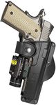 Fobus Roto Tactical Speed Holster Paddle RH T1911RP Full size1911 holds Handgun with Laser or Light