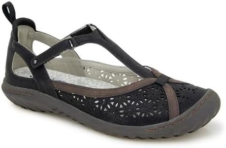 JBU by Jambu Women's Daffodil Mary Jane Flat, Black Earth, 9.5