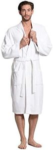 Turkuoise Men's Terry Cloth Robe 100% Premium Turkish Cotton Terry Kimono Collar