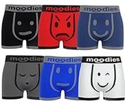 moodies Mens Boxer Shorts Seamless Trunks Briefs Adults Underwear 6 Pairs (Large)