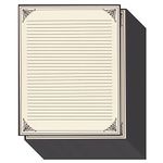 96-Pack Vintage Stationery Paper - Antique Style Paper - Perfect for Writing Poems, Lyrics and Letters - Cream - 8.5 x 11 Inches