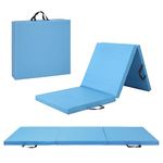 CAP Barbell All Purpose Folding Anti Tear Exercise Training Aerobic Fitness Gym & Gymnastics Balance Mat. 72"L x 24"W x 1.5"Thick. BLUE