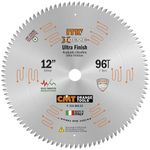 CMT 255.096.12 ITK Industrial Fine Finish Saw Blade, 12" x 96 Teeth 40A ATB Grind with 1" Bore