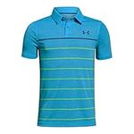 Under Armour Boys' Threadborne Bunker Polo, Canoe Blue (713)/Moroccan Blue, Youth Small