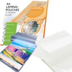 Laminating Pouches A4, Glossy Finish, 150 Microns, 100 Sheets - Super Flex, Ideal Rigidity for Everyday Use