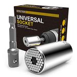 Universal Socket, Self-Adjusting Socket Fits Standard 1/4'' - 3/4'' Metric 7mm-19mm, Adapter Socket for Wrench Ratchet & Power Drill, Tools Gifts for Men Him Husband Dad Father DIY Handyman Women