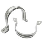 3inch Two Hole Stainless Steel U-Tube Clamp Connecting Ring Hose Clamp-Bracket Stainless Steel Tube Strap Tension Clip-Heavy Duty Rigid Pipe Strap Clamp 5 Pcs(95mm)