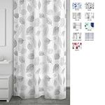 Ridder Vinyl Fallin Shower Curtain, Grey