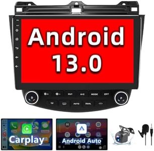 Binize Android 10 Car Stereo Compatible with Carplay&Android Auto 10 Inch Touchscreen Radio for Honda Accord 7th 2003 2004 2005 2006 2007 Support GPS Navi/Bluetooth/FM/AM/DSP+Backup Camera
