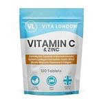 Vitamin C & Zinc 1200mcg | 360 High Strength Vegan Tablets (Not Capsule or Powder) | Made in UK | for Normal Immune System | Supplement for Men & Woman