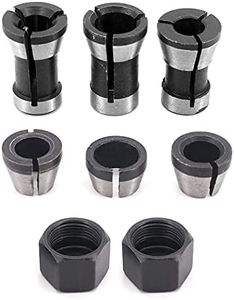Mandrini a pinza per fresa, 6 pezzi in acciaio, ad alta precisione per fresatrice a pinza, adattatore di serraggio per la lavorazione del legno, incidere e tagliare la macchina, 6 mm 6,35 mm 8 mm
