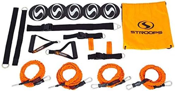 Stroops VITL Slastix Resistance Bands Set | Resistance Bands for Working Out All-in-One Full Body Workout System Bands, Handles, Foot Straps, Door Anchors, Agility Dots & Carry Bag for Home Fitness