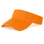 Marrywindix 1 Piece of Orange Sport Wear Athletic Visor Sun Sports Visor Hat Visor Adjustable Cap for Women and Men (One Size)