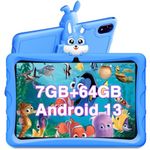 DOOGEE U9 KID Tablet for Kids, 7GB+64GB/1TB, 10 Inch Android 13 Kids Tablet, Quad Core, 5060mAh, APP for Kids, TÜV Low Bluelight, WiFi6/Bluetooth, 5MP+2MP Camera, Widevine L1 - Blue