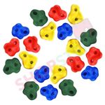 Shopster Extra Large Climbing Holds - 20-Piece Rock Pack for DIY Playground Walls | Colorful Climbing Stones for Kids & Adults | Perfect for Indoor, Outdoor Play & Fitness