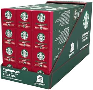 Starbucks by Nespresso Single Origin Sumatra Dark Roast Coffee 10 Pods (120 Count, Pack of 12)