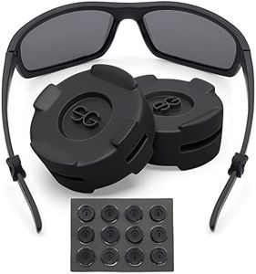 SIGONNA Eyeglass Ear Grips - Glasses Ear Cushion - Silicone Glasses Ear Grip - Eyeglass Accessories Glasses Grip - Ear Grips Hooks for Glasses - 6 Pairs (Black)