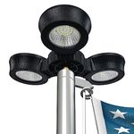 KARLIOBE Flagpole Light Solar Powered 3000 Lumes 100% Flag Coverage for Most 15 to 25 Ft FlagPole IP65 Waterproof Light Up American Flag Outdoor with 3 Modes Solar Flag Pole Light from Dusk to Dawn