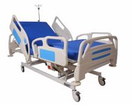 Kraft® 101 Five-Function Motorized ICU Hospital Bed – Adjustable Backrest & Leg Rest, Sturdy Steel Frame, Side Rails – Ideal for Home Care, Nursing Homes & Hospitals