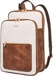 Telena Leather Laptop Backpack Women 15.6 inch Laptop Business Vintage College Bag