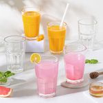 Borosil 305ml 6pc Eternal Transparent Drinking Glass Set | Made in India Borosilicate Glass Tumblers for Water, Cold Drinks, Juice| Microwave & Dishwasher Safe | for Daily use & Gifting