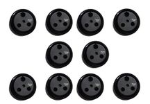 The Transparent Vintage Bakelite Power Socket with Ceramic Base- ISI Mark & BIS Certified, 16ampere, 250volts (Standard Size, Black) Set of 10...…