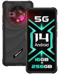5G Rugged Phone, Ulefone Armor X31 Pro Unlocked Smartphone, MTK Dimensity 6300 5G, 16GB+256GB, Android 14, 6.56” 120Hz, 64MP Main Cam., 25MP Night Vision Cam., 6050mAh, Google Lens, NFC - Black