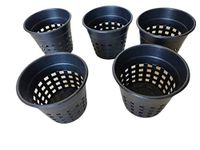 EARATAGROPOTS Agritech Plastic Orchid/Hydroponics Plant Pot, 6.5 Inch - Set of 15 Pieces (Black, 15)
