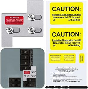 Generator Interlock Kit Compatible with General Electric GE 150 or 200 Amp Panels, Generator Electrical Interlock Kit, 1 1/4 Inch Spacing Between Main and Branch Breaker