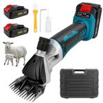 Sheep Shears, 500W Professional Electric Sheep Shearing Clippers, 6 Speeds, 2400 RPM, Cordless Sheep Dagging, Shearing Clippers Livestock Grooming Kit, Heavy Duty Sheep Clip-pers for Thick Coat