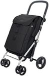 Carlett Shopping rollators, Aluminium Plastic, Volcano Black, 32kg