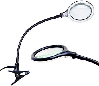 Brightech LightView Flex Magnifying Desk Lamp, 1.75X Light Magnifier, Adjustable Magnifying Glass with Light for Crafts, Reading, Close Work