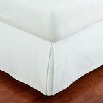 Full Size Luxury Tailored Bed Skirt 14" Drop Pleated Styling Dust Ruffled Solid White New