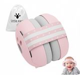 JITIFAZH Baby Ear Defender for Babies and Toddlers up to 36 Months, Soft and Adjustable Noise Cancelling Headphones Protectors Babies Travel Essentials Ear Muffs for Sleeping Airplane, Pink Ear Muffs