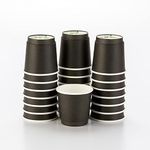 25-CT Disposable Black 4-OZ Hot Beverage Cups with Double Wall Design: No Need for Sleeves – Perfect for Cafes or Home Use – Eco-Friendly Recyclable Paper – Insulated – Wholesale Takeout Coffee Cup