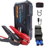 COSSIFTW Upgraded Peak Current 3000A Super Safe Car Jump Starter (up to 12.8L Gas or 10L Diesel)Fast Charging Auto Battery Booster Power Pack for car, truck, motorcycle, boat, RV or tractor and so on