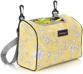 Wearable Clothespin Bag with Shoulder & Waist Strap. Double Secure Clips & Quick Dry Mesh Clothes Pins Bag Holder. Clothes Pin Bag That Holds Up To 300 Medium Clothespins (Yellow Floral, Open Top)