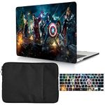 Case Compatible with MacBook Air 13 inch 2020 2019 2018 Release A2337 M1 A2179 A1932 with Retina Display + Touch ID, Plastic Hard Shell Case & Sleeve Bag & Keyboard Cover - The Avengers