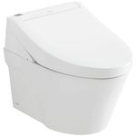 TOTO WASHLET+ AP Wall-Hung Elongated Toilet and WASHLET C5 and DuoFit in-Wall 0.9 and 1.28 GPF Dual-Flush Tank System, Matte Silver - CWT4263084CMFG#MS