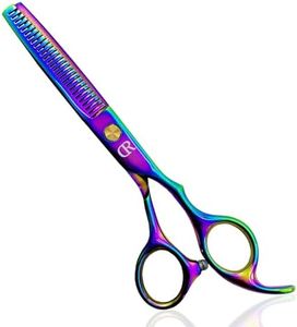 Professional Hair Thinning Shears 6 Inch Hair Cutting Teeth Scissors Hairdressing Texturizing Salon Shears Japanese 440c Stainless Steel Barber Haircut Scissors For Women/Men/kids (rainbow)