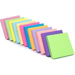 Sticky Notes, 12 Pack Stick Note Pad 12 Assorted Color Self Sticky Memo Pads for Office, School and Home Uses (Square Shape)