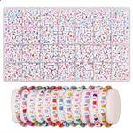 MiuCo Letter Beads Bracelet Making Kit for Girls, 1850 Pcs Friendship Beads for Bracelets Jewelry Making Charms, Craft Gifts 6-12 Year Old Teen Girls Used to Make Bracelets, Earring, Necklaces