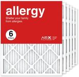 AIRx Filters Allergy 20x25x1 Air Filter MERV 11 Pleated Furnace Filter HVAC AC Filters - Made in the USA - Box of 6