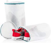Travel Fanatics Extra Thick Reusable Shoe Washing Bag ​With Zipper (L + XL) - Lingerie Bags For Laundry, Shoe Washing Machine, Shoe Dryer Bag - 2 Pack