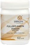 Fullers Earth Powder with Sandal Wood, Turmeric, Licorice and Rose by Merlion Naturals | Multani Mitti | 100gm/ 3.5OZ | 100% Natural, No Additives, No Preservatives