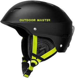 OutdoorMaster Kelvin Ski Helmet - Snowboard Helmet for Men, Women & Youth (Black+Lemon,XL)