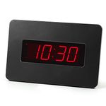 Timegyro Digital Wall Clock Battery Operated with LED Display, Wall Clock with Backlight, Table-top, Alarm, Brightness Adjustable,12/24Hr