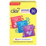 Godrej Aer Power Pocket | Air Freshener- Bathroom and Toilet | Lasts Up to 30 days | Assorted Pack of 9 (90g)