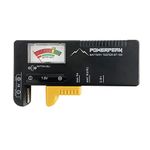 PowerPeak Battery Check Voltages Tester PP3598 for 1.5V, 9V, AA, AAA, C, D, PP3 MN1604, Mini Cell